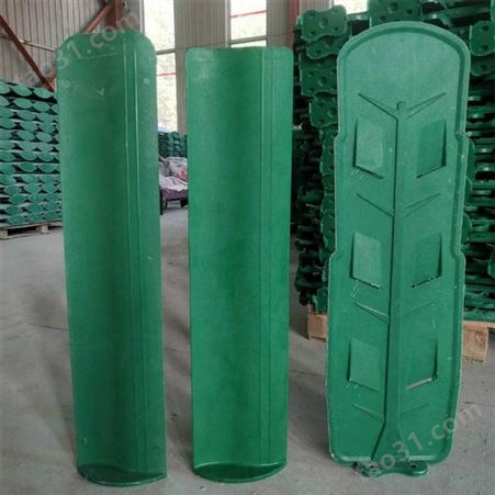 玻璃钢防眩板  绿色反S防眩板 芭蕉扇叶隔离护栏 润隆规格齐全 支持定制
