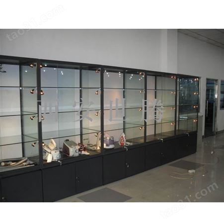 西安厂家供应玻璃展示柜 支持定做 里面带灯