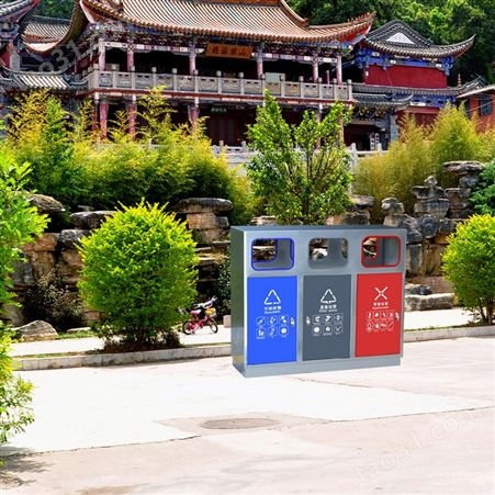 户外垃圾桶 多分类四合一垃圾箱 公园景区大号果皮箱