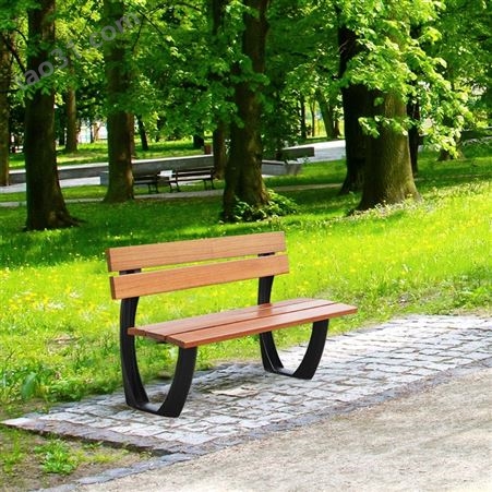 户外菠萝格公园椅 防腐木广场休息椅 景观园林室外长凳