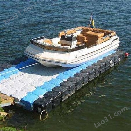 可移动浮动码头 塑料浮动码头建造 水上走廊浮筒浮桥