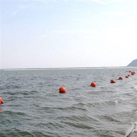 天蔚聚乙烯600mm警示浮球 海边围栏塑料通孔圆形塑料浮排