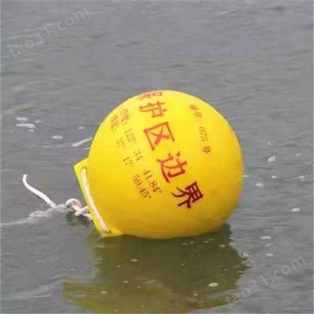 天蔚聚乙烯材质河道水深禁止游游泳警戒线直径40公分浮球尼龙绳串联