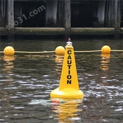天蔚聚乙烯材质河道水面锥形水深危险警示直径700*1100警示浮标
