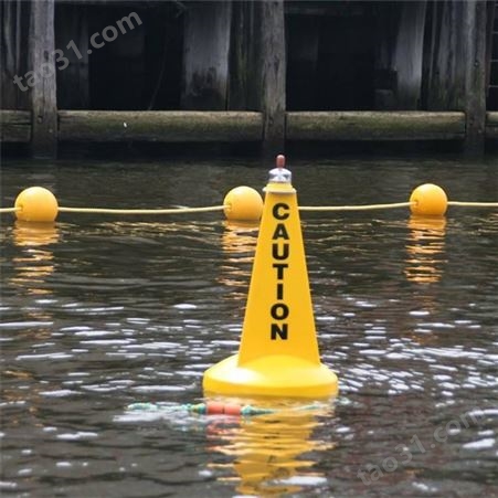 天蔚聚乙烯材质河道水面锥形水深危险警示直径700*1100警示浮标