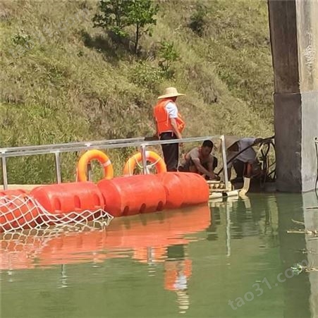 天蔚水上养殖区域塑料浮体 直径550*950mm尼龙绳串联警戒排