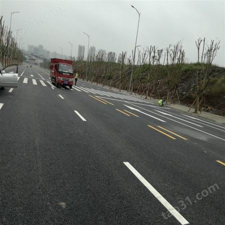 九龙坡道路划线 朝中建筑 重庆公路划线