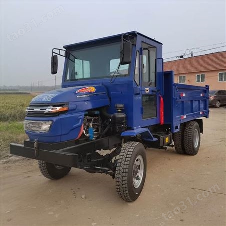 拉毛竹专用四驱自卸车小型农用柴油拉土方自卸运输车