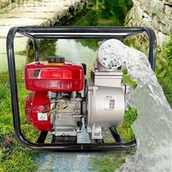 手动自吸抽水泵 4寸柴油动力水泵 大流量防汛排涝汽油机水泵