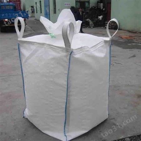 白色方形吨包袋 大容量1.5吨集装袋 四吊扎口吨袋 信生欢迎考察