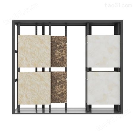 冲孔立柱多功能石材 瓷砖样品推拉柜 瓷片平推展柜 木地板展架生产厂家