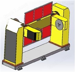 工博士焊接版机器人变位机型号：H型-2 ，垂直翻转三轴
