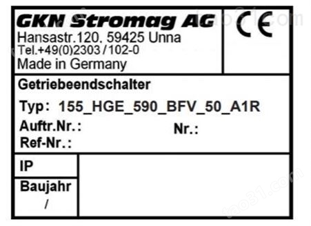 Stromag 35_HGE_590_FV70_A1L德国辅助档位限位开关