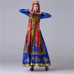 蒙古舞蹈演出服女套装蒙古盛装