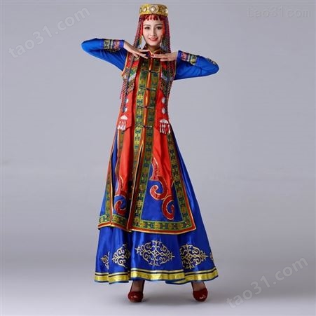蒙古舞蹈演出服女套装蒙古盛装