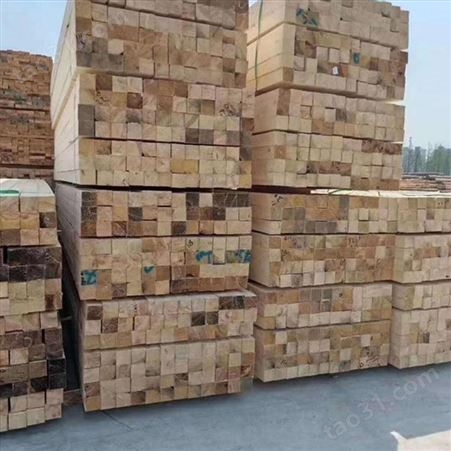 呈果花旗松工地木方加工厂常年定制加工3米建筑工程用木方